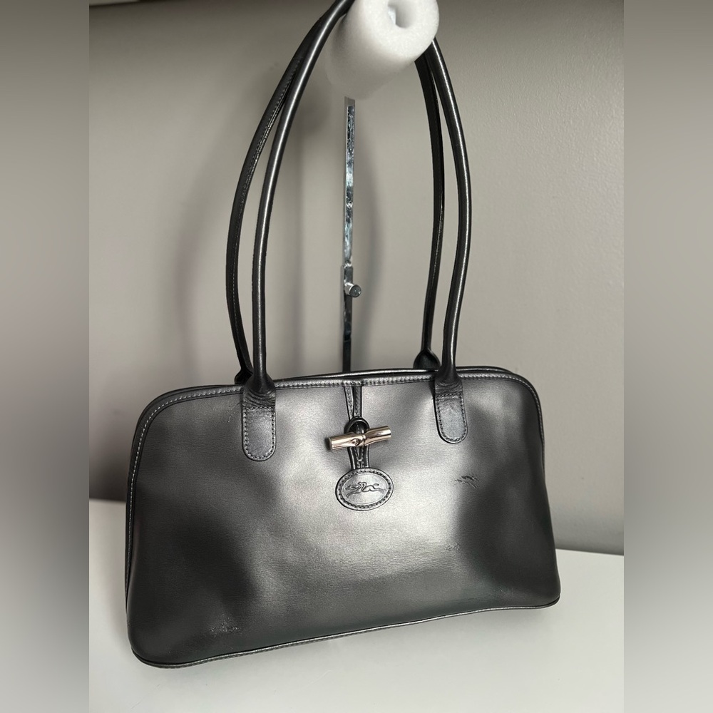 Vintage Longchamp Roseau Dome Satchel